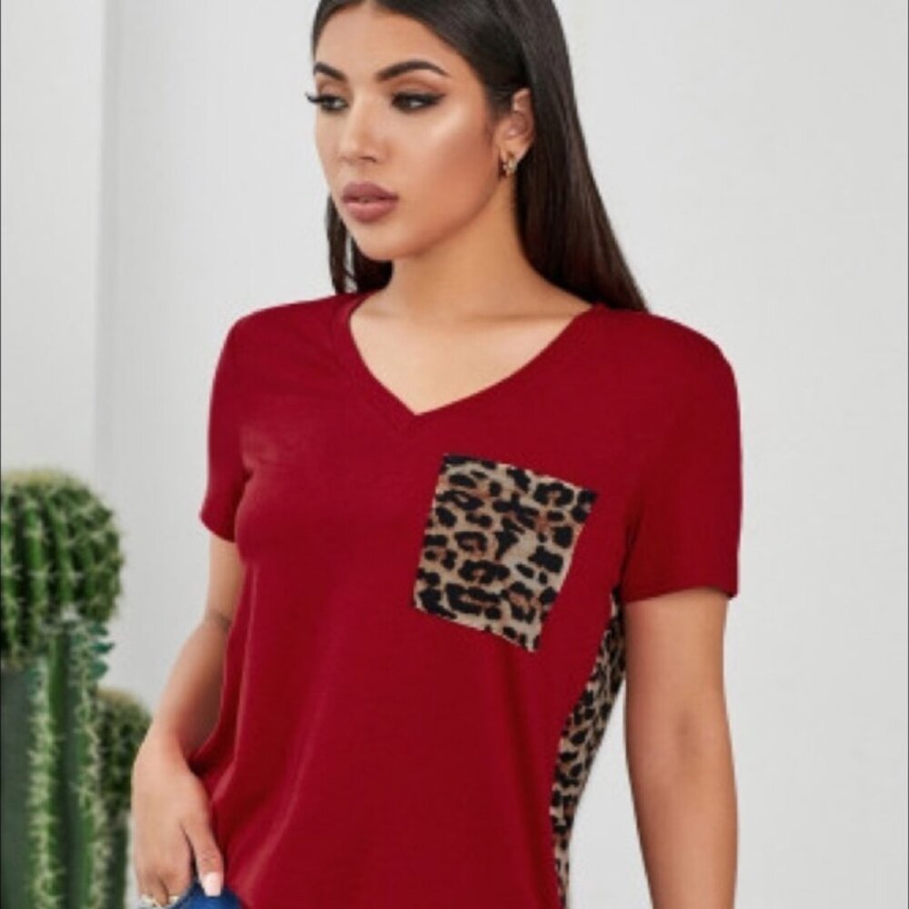 Lot 4) Matching 4 Family Tops S, M, L, XL Trendy Leopard